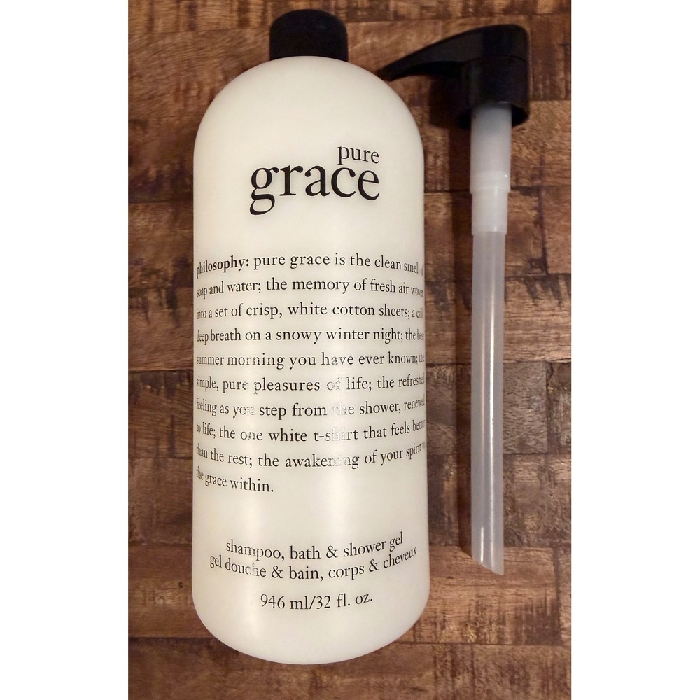 Philosophy Pure Grace Shampoo Bath and Shower Gel 32 oz Large Bottle Pump